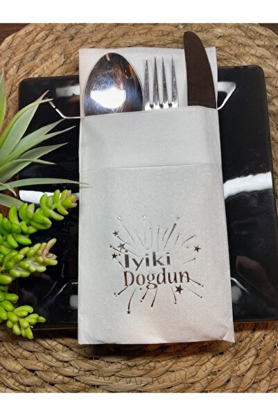 kidspartim منديل جيب أبيض مذهّب باللون الفضي، 12 قطعة، 40x40