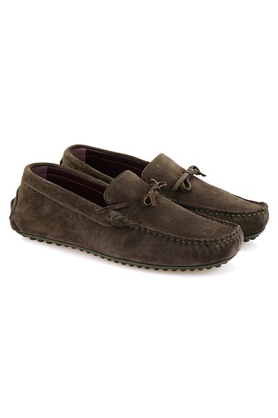 Desa Ανδρικό δερμάτινο σουέτ Loafer Ancil Green