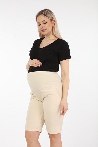 LİYACA Oversized Bumi Band Cotton Maternity Shorts