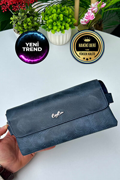 CüzCan BOSS Antik Синя Натуральна Шкіра Магнітна Чоловіча Сумка