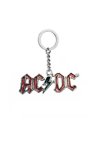 Herşey Nota Ac/Dc Keychain – Metal Design with Chain, Rock Music Accessory, Unisex