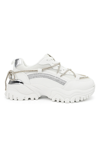 Tmall Pantofi sport pentru femei, din piele ecologică, 1261, albi