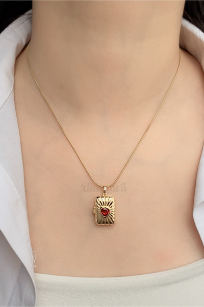 Diamara Designs Kapaklı Kadın Çelik Kolye