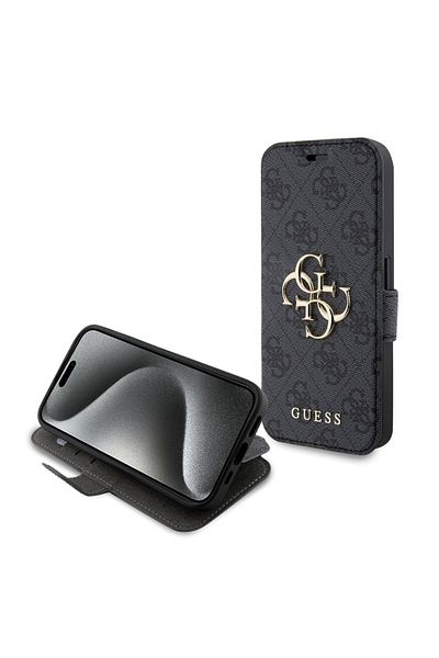 Guess IPhone 15 Pro Case, Book, Guess - Gray