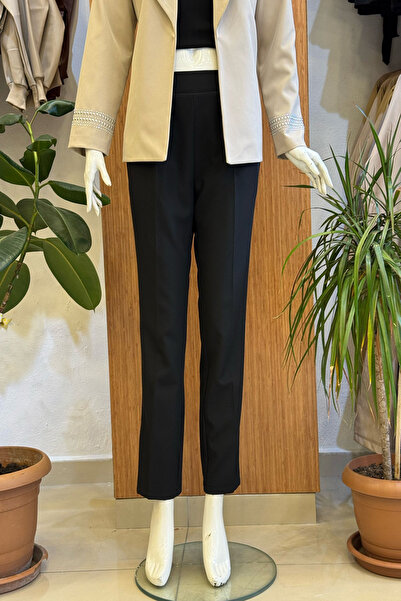 mj style Women's high waist button detailed carrot pants