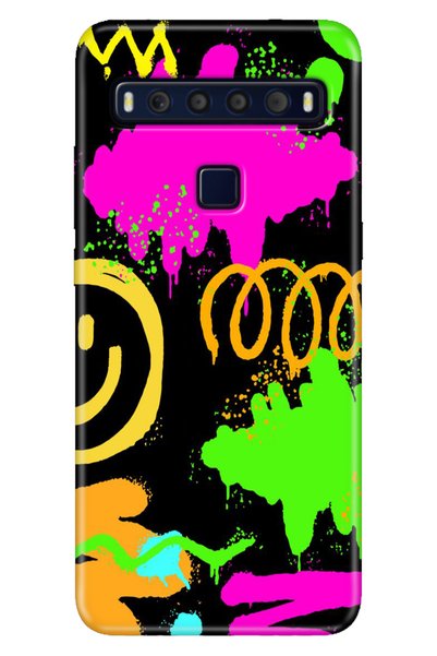 EGSTECH Tcl 10L Case Printed 6.53” Silicone Colorful Illustrated Back Cover S...
