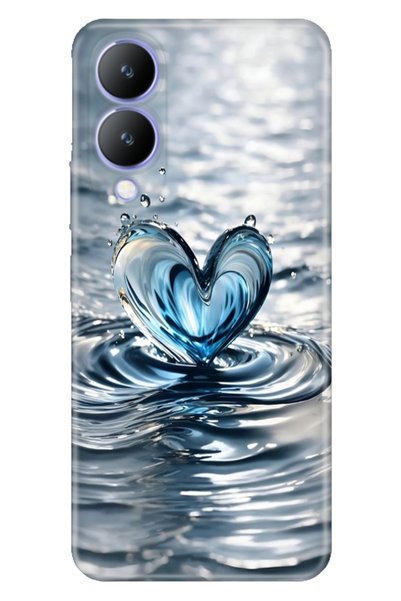 casetube جراب لهاتف Vivo Y17S غطاء منقوش ملون من السيليكون CVR Love Drop