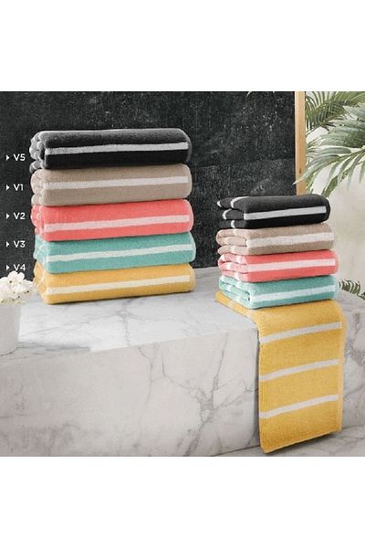 Sarev Striped Yellow 50X90 Towel