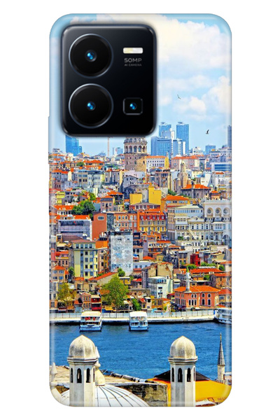 casetube حافظة Vivo Y22S -Y35 ملونة من مادة TPU UV مطبوع من السيليكون بنمط اس...