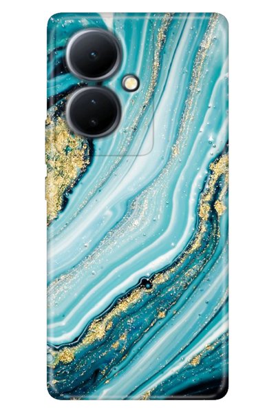 casetube جراب Vivo V29 Lite 5G من السيليكون المنقوش، غطاء حملة حجر فضي