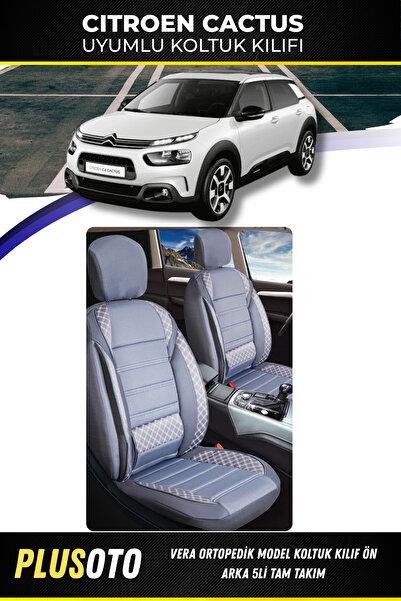 PlusOto مجموعة أغطية مقاعد السيارة المتوافقة مع سلسلة Vera من Citroen Cactus ...