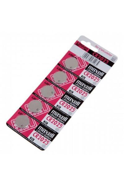 Maxell 5 Adet Cr2025 3v Lityum Para Pil Terazi Baskül Kumanda Pili Enaz 2 Yıl...