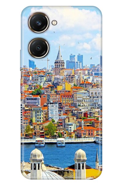 casetube جراب Vivo Y18 من السيليكون المنقوش لهاتف Vivo Y18 غطاء اسطنبول