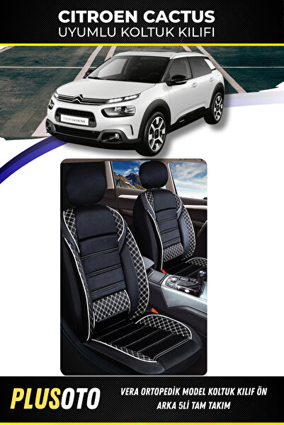 PlusOto مجموعة أغطية مقاعد السيارة المتوافقة مع سلسلة Vera من Citroen Cactus ...