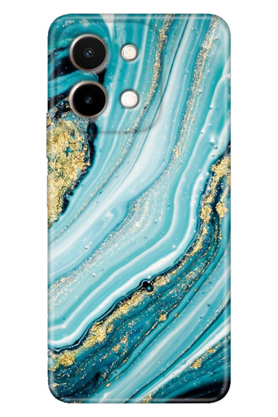 EGSTECH Vivo Y28 Case 6.68 "Patterned Silicone Hd Cover Silvery Stone