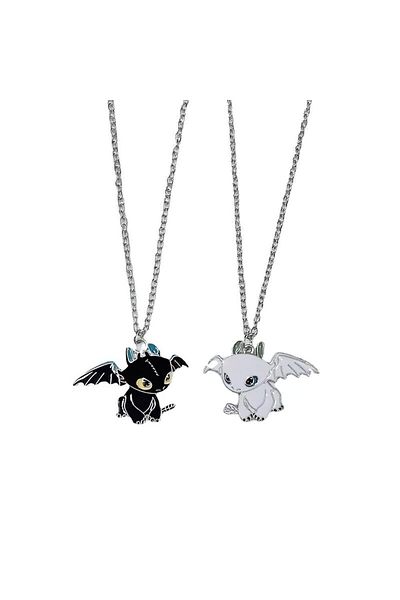 FG KONNİCHİWA How to Train Your Dragon Couple Necklace for Lover Pendant Steel Necklace Stainless Does Not Toss Color
