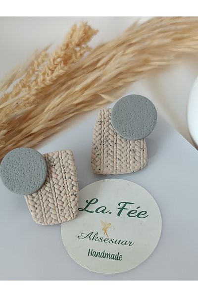 La fee aksesuar Soft Color Nature Polymer Clay Women's Steel Earrings