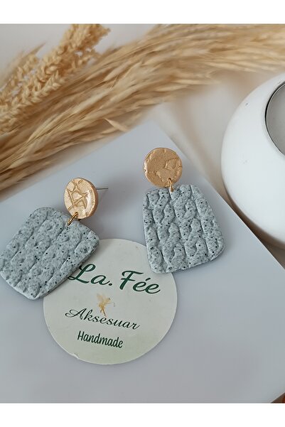 La fee aksesuar Soft renkli nature polimer kil kadın çelik küpe