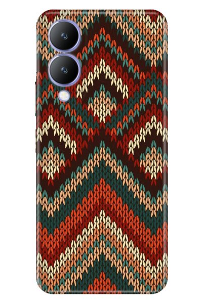 EGSTECH Cover for Vivo Y17S Case Patterned Cover Color Silicone Cvr Zigzag