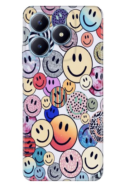 casetube Realme C63 Case Colorful Printed Silicone Emojix