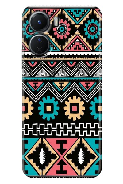 EGSTECH Vivo Y16 Case Patterned Silicone Technology Cover Ethnic