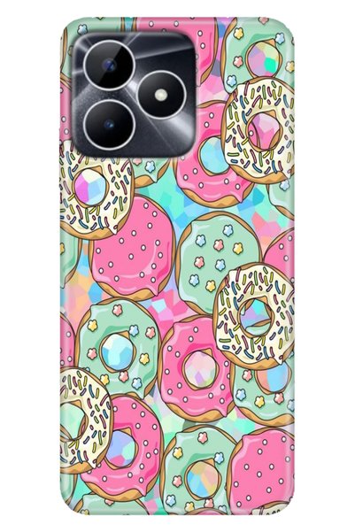 EGSTECH Realme Note 50 4g Case Colorful Fixx Cover Silicone Donut