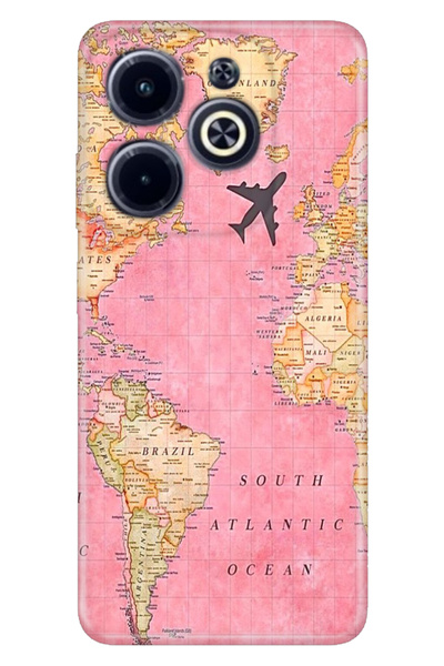 casetube Infinix Hot 40 / Infinix Hot 40 Pro Case Colorful Silicone Map