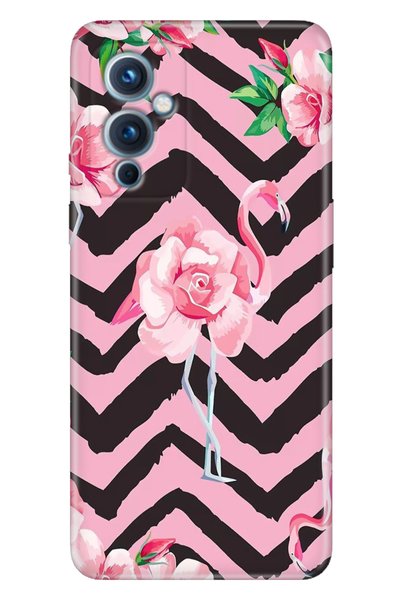 EGSTECH حافظة Oneplus 9 مصنوعة من السيليكون الملون TPU UV Flamingo
