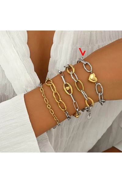 SIC MODA Two-tone Stainless Steel Bracelet Sic Moda 6063