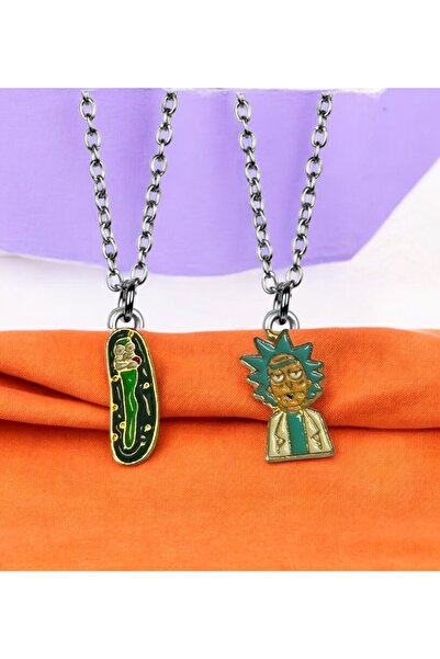 FG KONNİCHİWA Rick And Morty 2’li Best Friends Arkadaşlık Kolyesi Sevgili Içi...