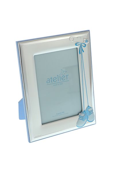 GiftExpress Silver-plated photo frame with a boy's boot 17cm