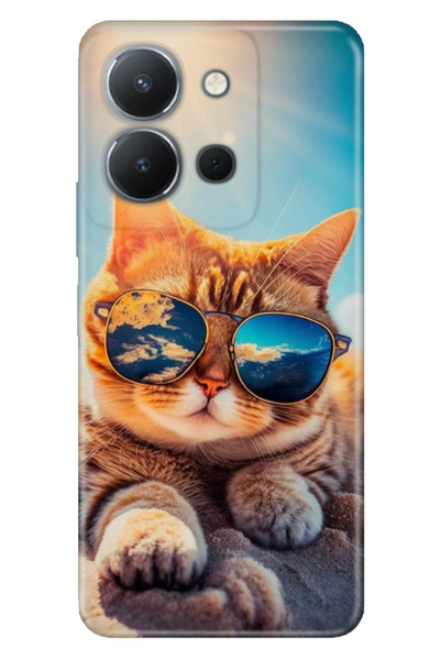 EGSTECH Vivo Y36 4g Case Colorful Tpu Uv Printed Patterned Silicone Cat