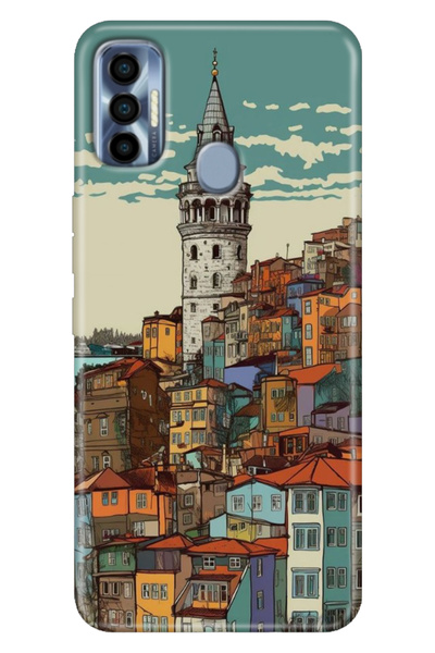 EGSTECH Tecno Spark 7 Pro Case Colorful Silicone Galata
