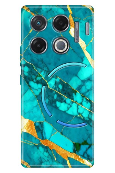 EGSTECH حافظة Infinix GT 20 Pro مصنوعة من السيليكون المرن الملون بنمط رخام بر...