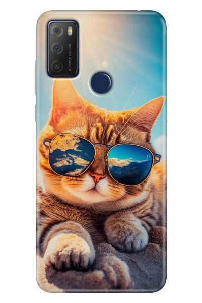 EGSTECH Tcl 20E Case Patterned Silicone Campaign Cover Cat