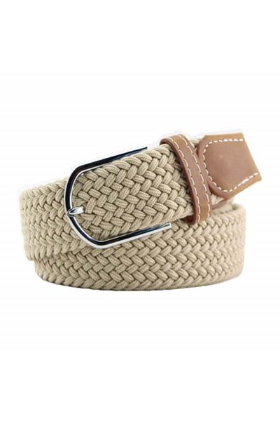 PUFO Curea elastică Sailor pentru bărbați 120-130 x 3,5 cm, reglabilă, crem