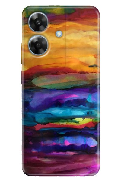 EGSTECH حافظة Realme Note 60 4G ملونة بتصميم مطبوع نمطًا ملونة بالألوان المائية