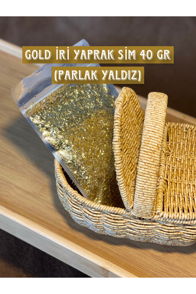 DURAKS GOLD İRİ YAPRAK SİM 40 gr (PARLAK YALDIZ) | İpek Sıva & Canlı Sıva & P...