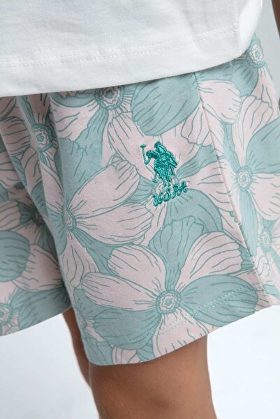 U.S. Polo Assn. 4-15 Years Old Licensed Us Polo Assn Girl's Set-Cream