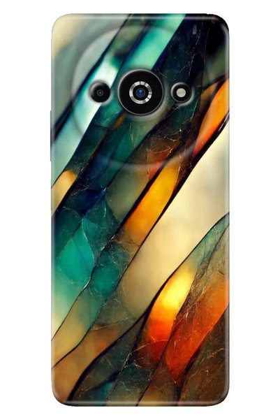 EGSTECH غلاف هاتف Xiaomi Poco C61 بتصميم مطبوع من السيليكون فلورا رخام