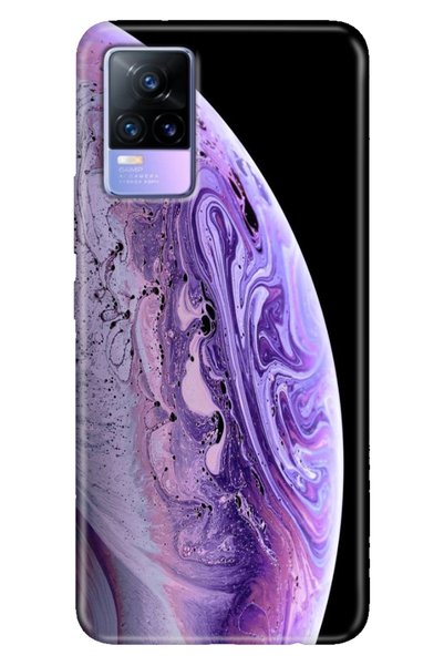 casetube جراب Vivo V21 مقاس 6.44 بوصة من السيليكون المرن المتوافق مع غطاء World
