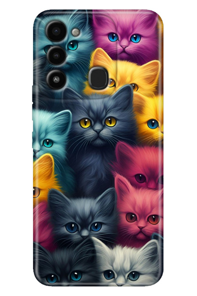 casetube Tecno Spark 8C Case Colorful Themed Patterned Tpu Tecno 8C Silicone ...