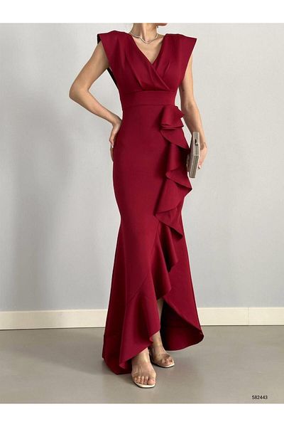 Modafeminen Rochie de nuntă și de absolvire cu decolteu dublu 582663 - Bordeaux