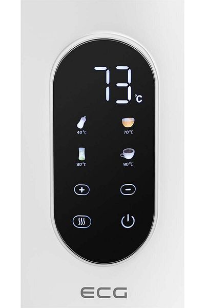 ECG Fierbator electric ECG RK 1799 Smart White, 1,7 litri, 2200 W, pereti dubli, panou tactil