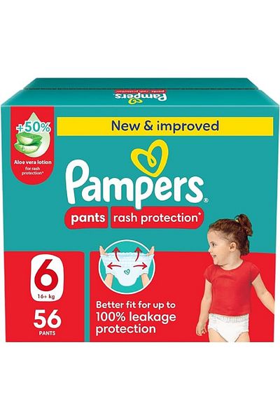 Pampers Pampers Cloth Diapers, Size 6, Extra Large, 16+ kg, Jumbo Box, 56 Diapers