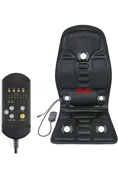 Temiz Pazar Pernă portabilă de masaj pentru scaun auto încălzită – Instrument de masaj cu vibrații cu 8 programe