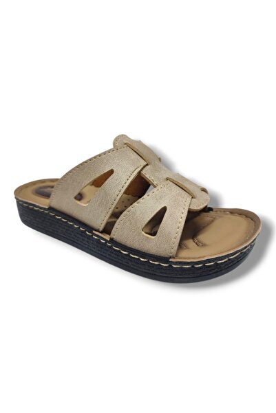 Leman L301-25 Δερμάτινες Ανατομικές Γυναικείες Παντόφλες με Διπλή Ζώνη