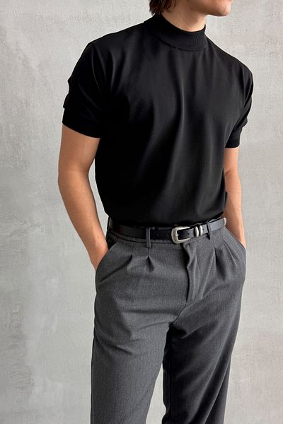HYMAN Ανδρικό μπλουζάκι Oversize Half Fisherman Knitwear