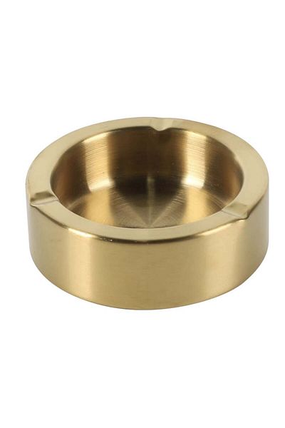 PUFO Scrumieră rotundă delicată din metal, 12 cm, aurie