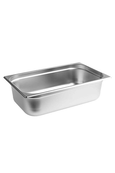 PUFO Tavă gastronorm din oțel inoxidabil pentru depozitarea alimentelor, înghețatei, restaurante, fast-food, horeca, 3 L